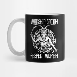 Satanic Baphomet - Worship Satan Respect Women Mug